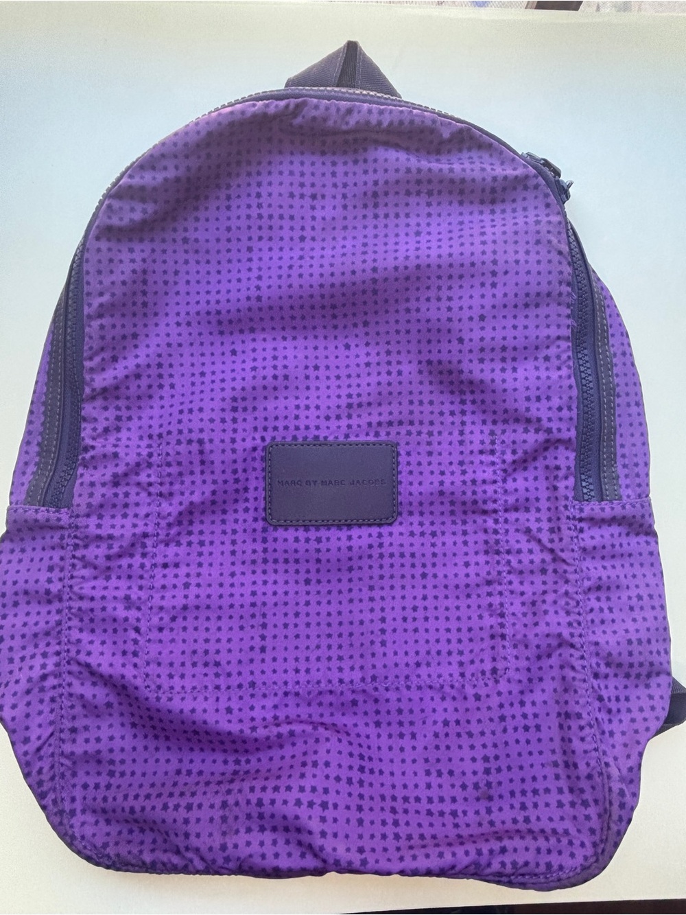 Marc by Marc Jacobs Purple Star-Pattern Nylon Backpack
